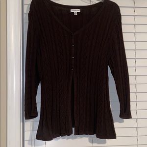 1/2 Button 3/4 Length Sleeve Sweater